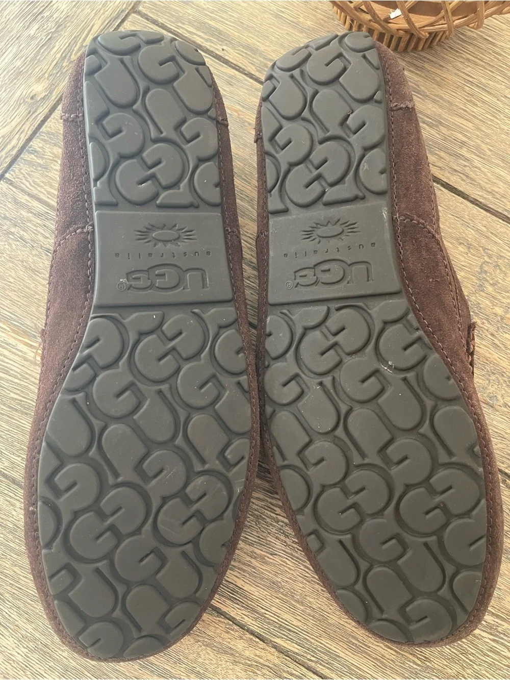 UGG Men’s Dark Brown Suede Slip-On Loafers